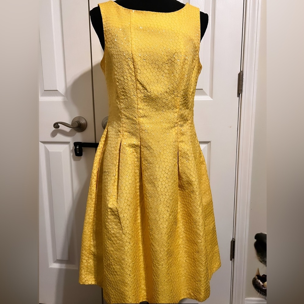 Yellow honey comb dress